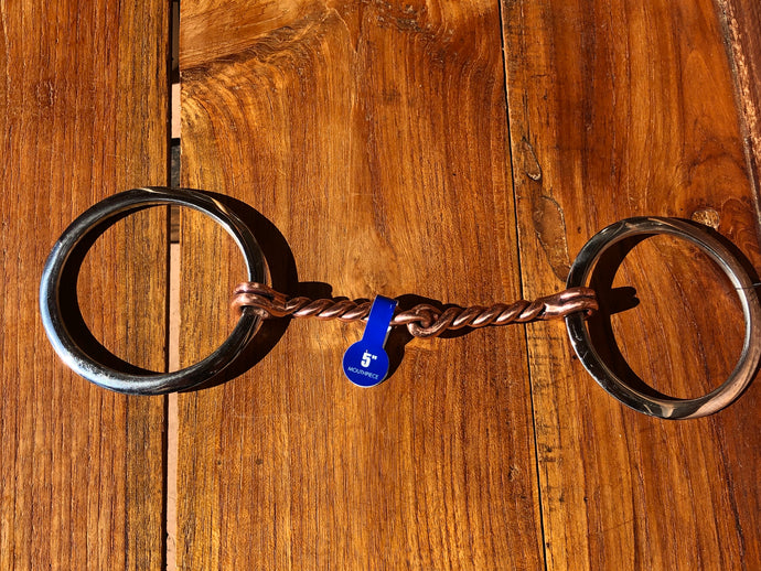 Twisted Wire Copper Snaffle Bit