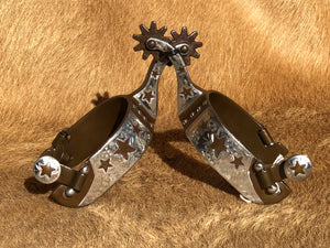 Brown Silver Mounted Star Spurs