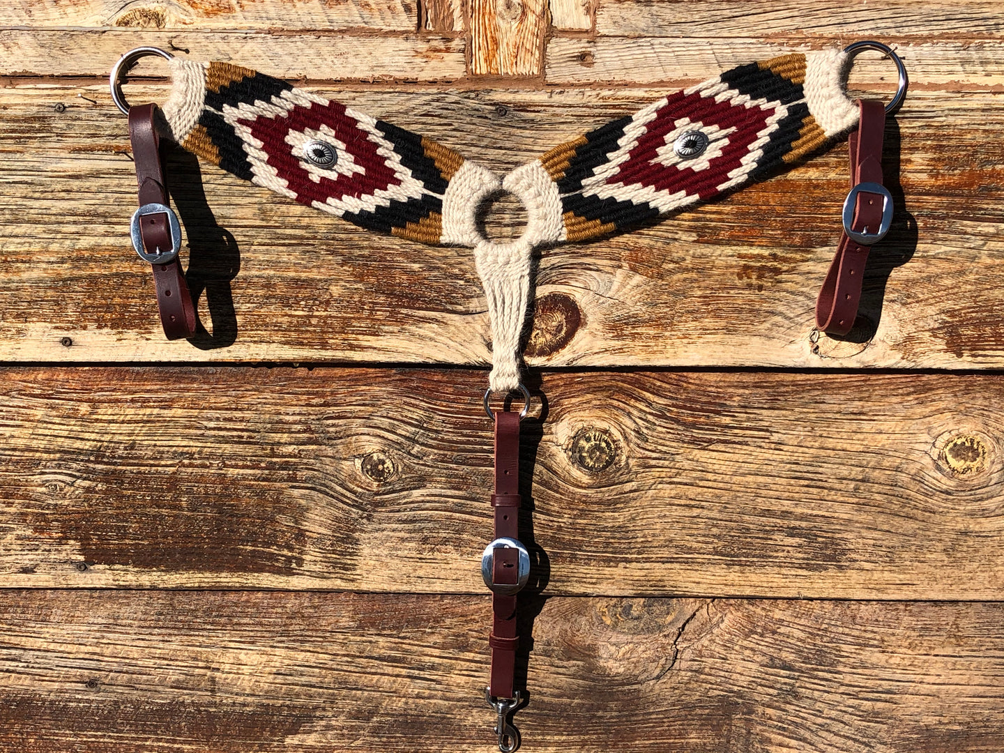 Mohair Breast Collar with Conchos