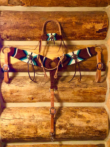 Mohair Breast Collar and Headstall