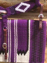 Load image into Gallery viewer, Purple Wool Blanket &amp; Mohair Breast Collar