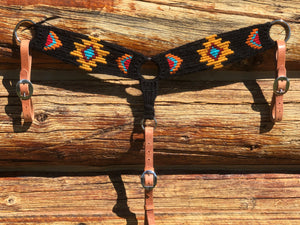 Golden Navajo Star Mohair Breast Collar