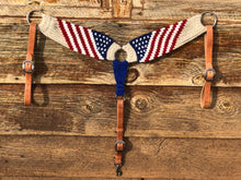 Load image into Gallery viewer, American Flag Mohair Breast Collar